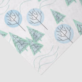 クリスマスフォレスト、クリスマスツリー、木、雪 薄葉紙 (詳細)