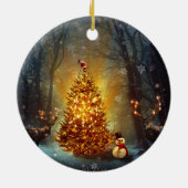 クリスマスフォレスト。 セラミックオーナメント (裏面)