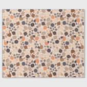 クリスマスフォレスト、ライトブラウンの装飾 ラッピングペーパー (フラット)