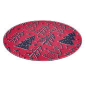 クリスマスフォレスト:冬のシルエット壁紙。 カッティングボード (角)