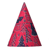 クリスマスフォレスト：冬のシルエット壁紙。 パーティーハット (裏面)