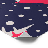 クリスマスフォレスト：冬のシルエット壁紙。 ポスター (角)