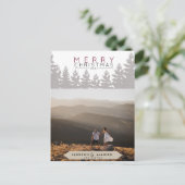 クリスマスフォレスト |松の木とフォトカード ポストカード (スタンド正面)