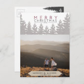 クリスマスフォレスト |松の木とフォトカード ポストカード (正面/裏面)