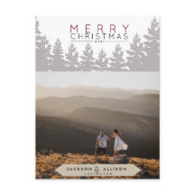 クリスマスフォレスト |松の木とフォトカード
