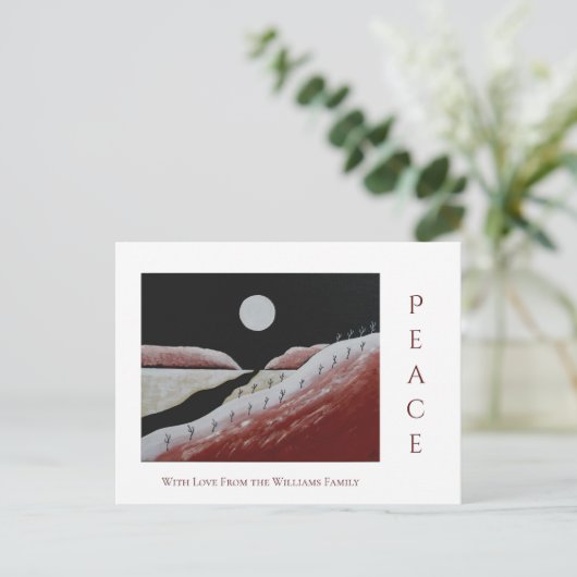 クリスマスフォークアートデザートサウスウエストピース シーズンポストカード (スタンド正面)