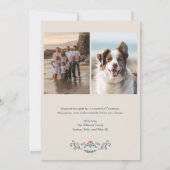 クリスマスフォークアートホリデーフォトカード 招待状 (裏面)