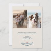 クリスマスフォークアートホリデーフォトカード 招待状 (裏面)