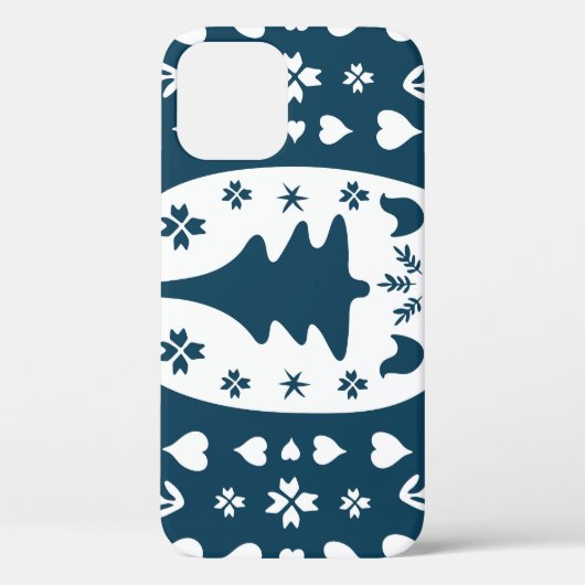 クリスマスフォークアート:スカンジナビアのドードル。 Case-Mate iPhoneケース (裏面)