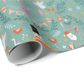 クリスマスフォークアート ラッピングペーパー (ロールコーナー)