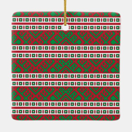 クリスマスフォークソングIラトビエスタウタスジエスマ セラミックオーナメント (裏面)