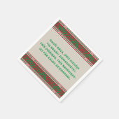 クリスマスフォークソングIラヴィエシュタウッツィエスマ スタンダードカクテルナプキン (角)