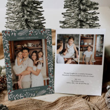 クリスマスフォークフローラフォトホリデーカード