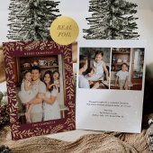 クリスマスフォークフローラフォトメルロ金ゴールド 箔シーズンカード