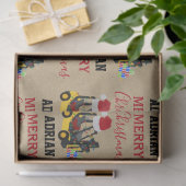 クリスマスフォークリフトトラッククラフト 薄葉紙 (ギフト)