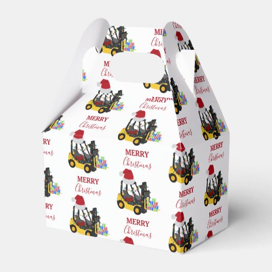 クリスマスフォークリフトトラック フェイバーボックス (正面サイド)