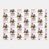 クリスマスフォークリフトトラック ラッピングペーパーシート (正面2)