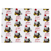 クリスマスフォークリフトトラック ラージペーパーバッグ (裏面)