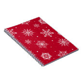 クリスマスフォーク雪片レッド ノートブック (右側)