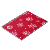 クリスマスフォーク雪片レッド ノートブック (左側)