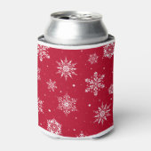 クリスマスフォーク雪片レッド 缶クーラー (缶正面)