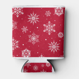 クリスマスフォーク雪片レッド 缶クーラー