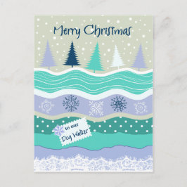 クリスマスフォードッグウォーカー雪片スクラップブック作り シーズンポストカード