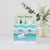 クリスマスフォードッグウォーカー雪片スクラップブック作り シーズンポストカード (スタンド正面)