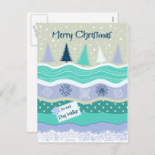 クリスマスフォードッグウォーカー雪片スクラップブック作り シーズンポストカード (正面/裏面)