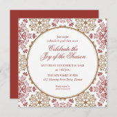 クリスマスフォーマルパーティの招待状 シーズンカード (正面/裏面)