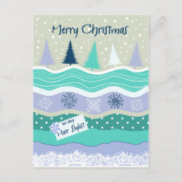 クリスマスフォー美容師雪片スクラップブック作り シーズンポストカード