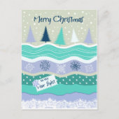 クリスマスフォー美容師雪片スクラップブック作り シーズンポストカード (正面)