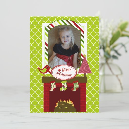 クリスマスフカスタマイズァレスホリデー写真カード シーズンカード (スタンド正面)