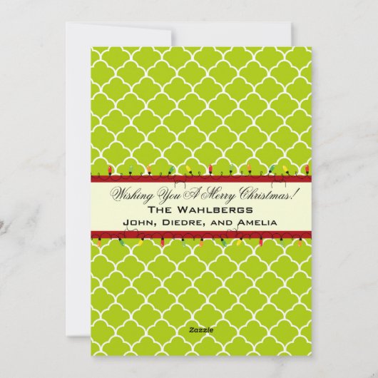 クリスマスフカスタマイズァレスホリデー写真カード シーズンカード (裏面)