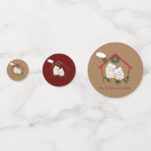 クリスマスフクロウが可愛い コンフェッティ (正面)