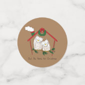 クリスマスフクロウが可愛い コンフェッティ (スモール正面)