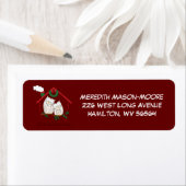 クリスマスフクロウが可愛い ラベル (インサイチュ)