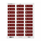 クリスマスフクロウが可愛い ラベル (フルシート)