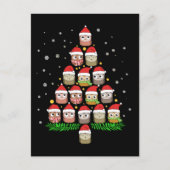 クリスマスフクロウのギフトガールズクリスマスツリーギフトフクロウ ポストカード (正面)