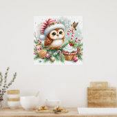 クリスマスフクロウのポスター ポスター (キッチン)