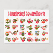 クリスマスフクロウの降臨カウントダウン シーズンポストカード (正面)