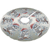 クリスマスフクロウツリースカート ブラッシュドポリエステルツリースカート (アングル)