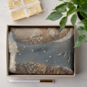 クリスマスフクロウティッシュペーパー 薄葉紙 (ギフト)