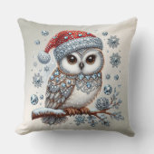 クリスマスフクロウホリデイ装飾用クッション クッション (正面)