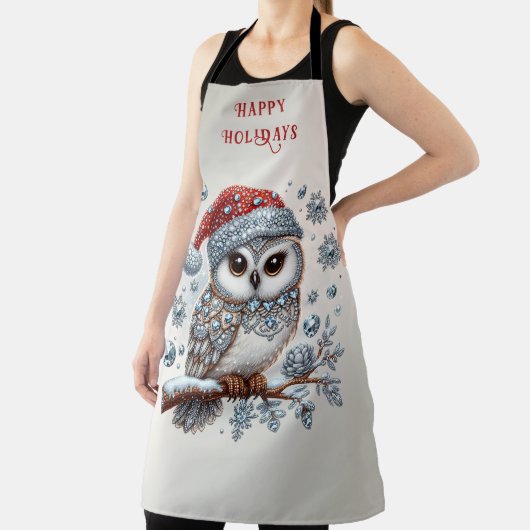 クリスマスフクロウホリデーエプロン エプロン (インサイチュ)