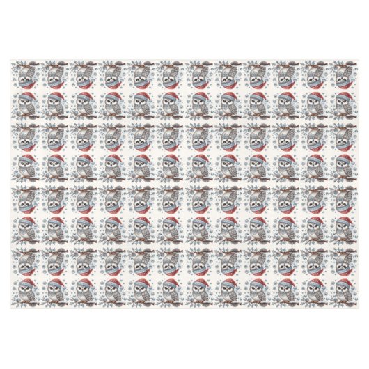 クリスマスフクロウホリデーテーブルクロス テーブルクロス (正面(横))