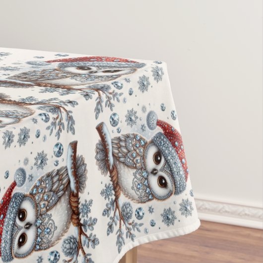 クリスマスフクロウホリデーテーブルクロス テーブルクロス (インサイチュ)