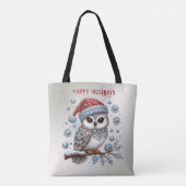 クリスマスフクロウホリデートートバッグ トートバッグ (裏面)