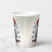 クリスマスフクロウホリデー紙カップ 紙コップ (右)