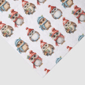 クリスマスフクロウ赤い帽子のパターン 薄葉紙 (詳細)